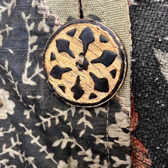 Sandy Starkman Silk Studded Jacket L Olive Green Vintage - Picture 6 of 13